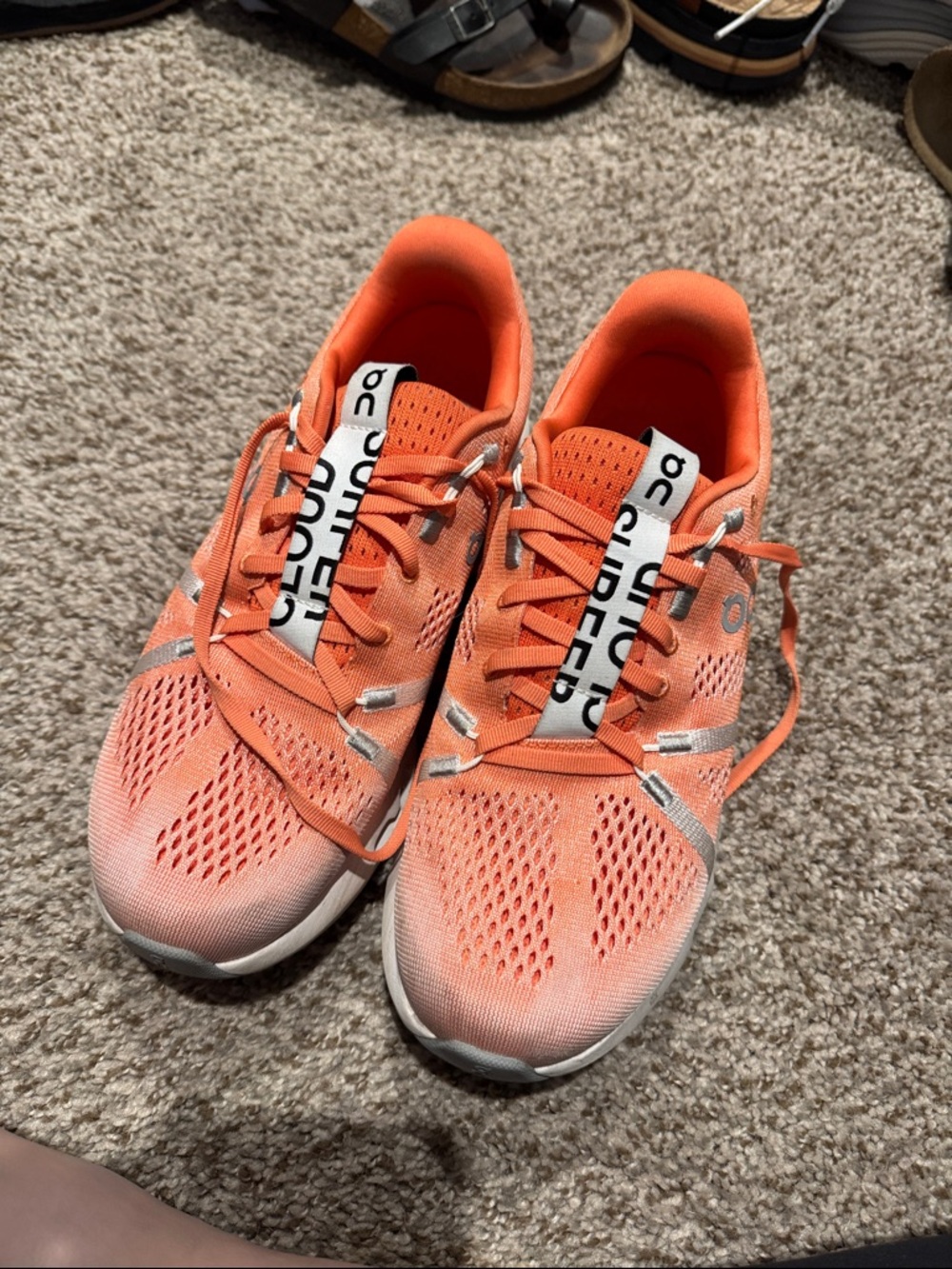 On Running Women’s Coral-Orange Cloud Running Shoes